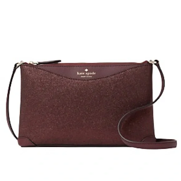 Kate Spade Crossbody Sparkly Dark Purple NWOT Glitter purse glittery bag - Picture 15 of 16